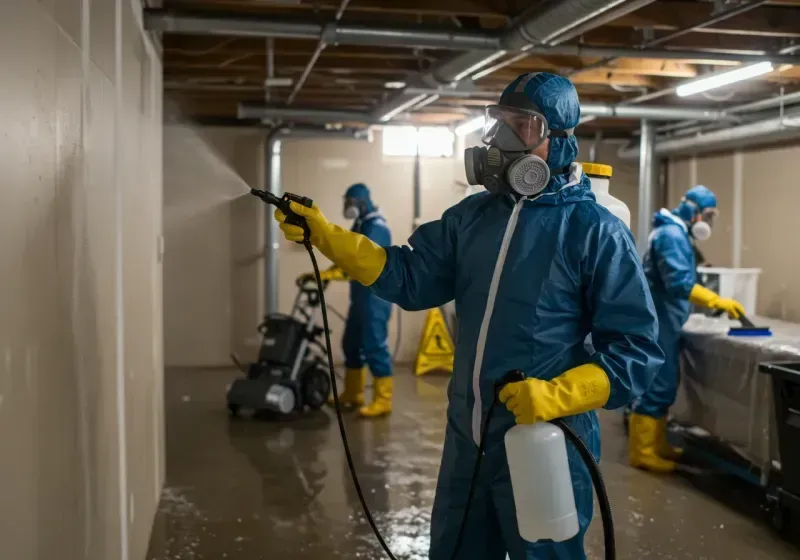 Basement Sanitization and Antimicrobial Treatment process in Bradley, IL